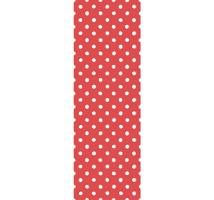 Red and white polka dots wallpaper - TenStickers