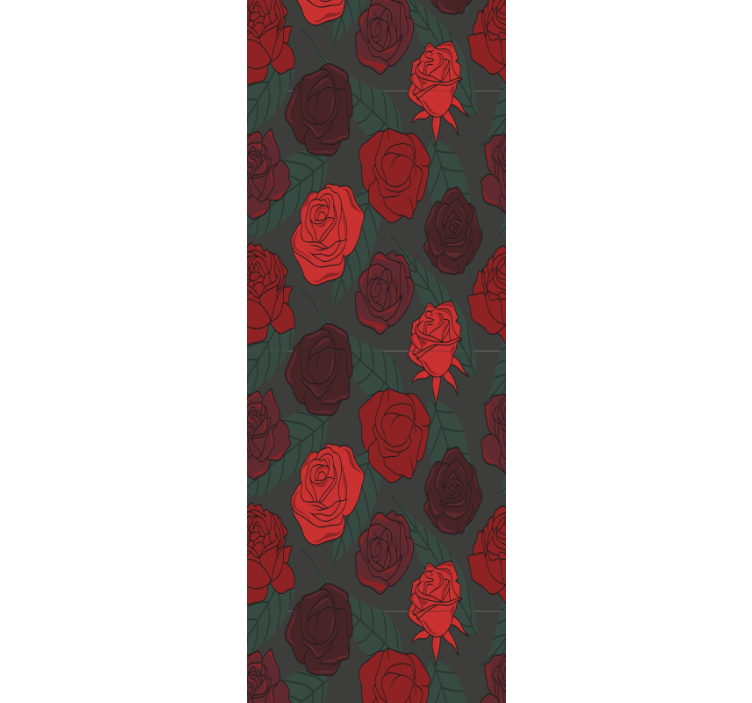 Rosy Elegance flowers wallpaper - TenStickers