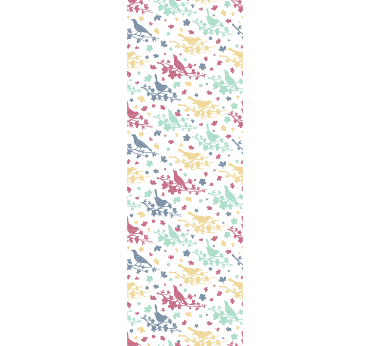 Bird Pattern Motif birds in wallpaper - TenStickers