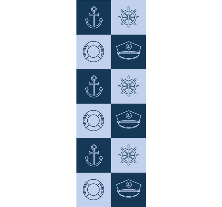 Nautical Tile Pattern tile effect wallpaper - TenStickers