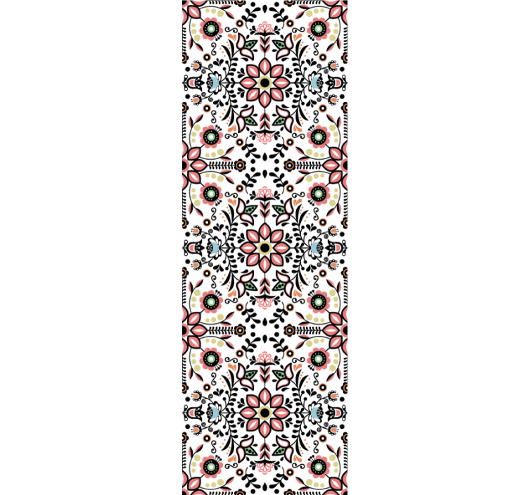 Colourful polish Flower Wallpaper - TenStickers