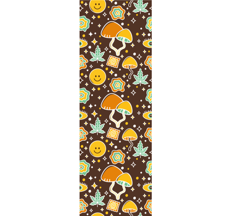 Smiling Motifs art wallpaper - TenStickers