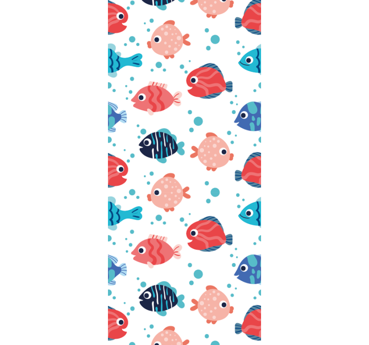 Aquatic Playfulness fishes wallpaper - TenStickers