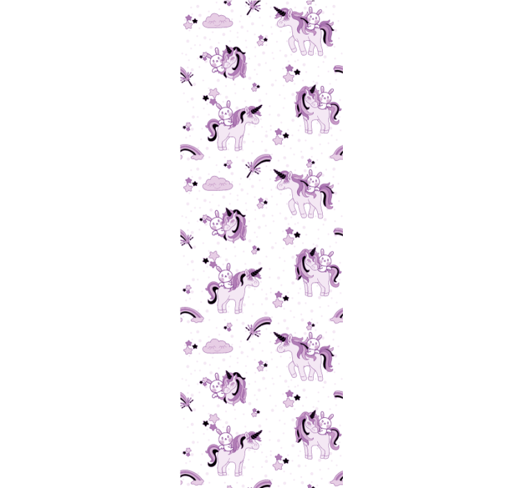 Unicorn Fantasy Scene nursery room wallpaper - TenStickers