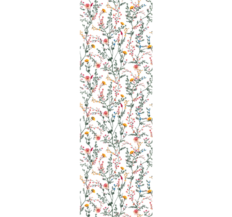 Floral Botanical Spread flowers wallpaper - TenStickers