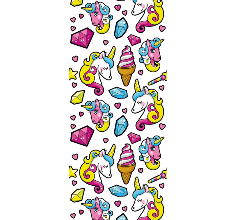 Unicorn Fantasy Motif wallpaper childrens room - TenStickers