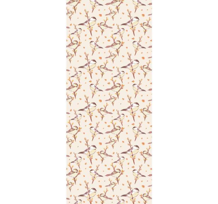 Floral Grace Motif flowers wallpaper - TenStickers