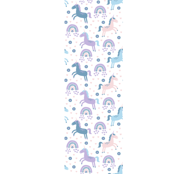Whimsical Unicorns nursery room wallpaper - TenStickers
