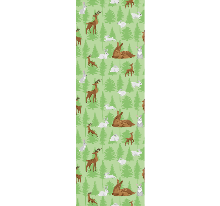 Forest Animal Pattern animals wallpaper - TenStickers