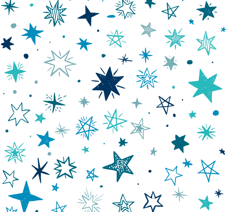 Geometric Starry Pattern nursery room wallpaper - TenStickers