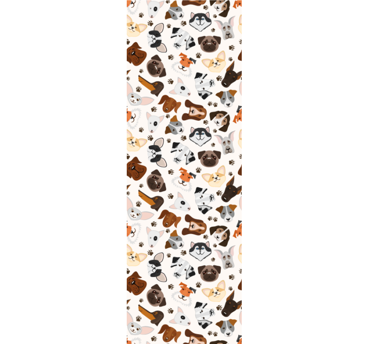 Playful Dog Illustrations cute dog wallpaper - TenStickers