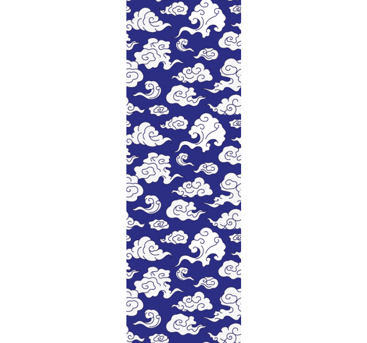 Cloudy Motif Pattern wallpaper new york - TenStickers