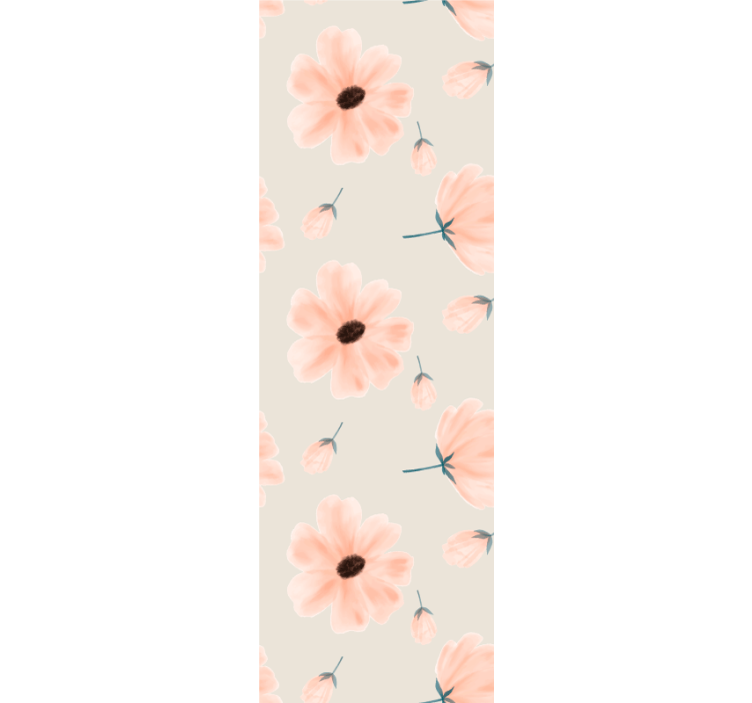 Soft elegant pattern flowers wallpaper - TenStickers