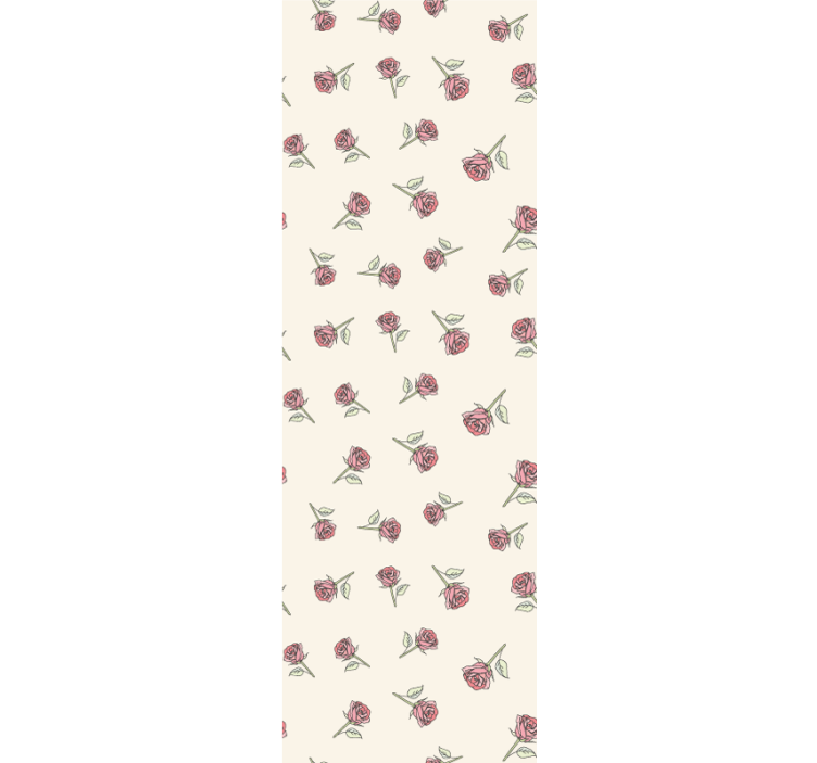 Rose Pattern Repeat flowers wallpaper - TenStickers