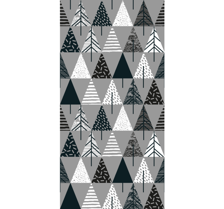 Scandinavian gray pattern triangles wallpaper - TenStickers