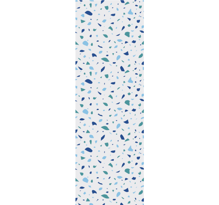 Blue simple terrazzo textured wallpaper - TenStickers