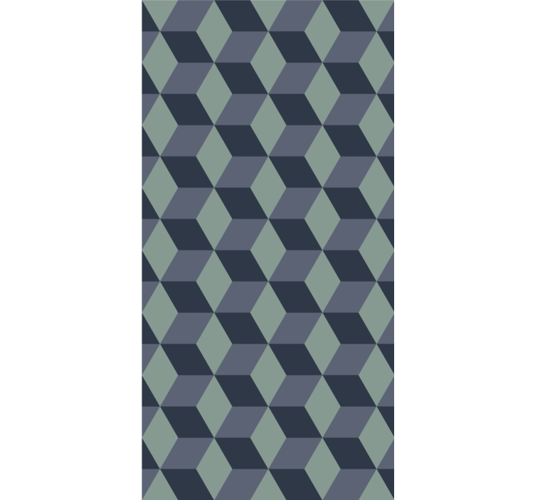3D cubes pattern wallpaper geometric - TenStickers