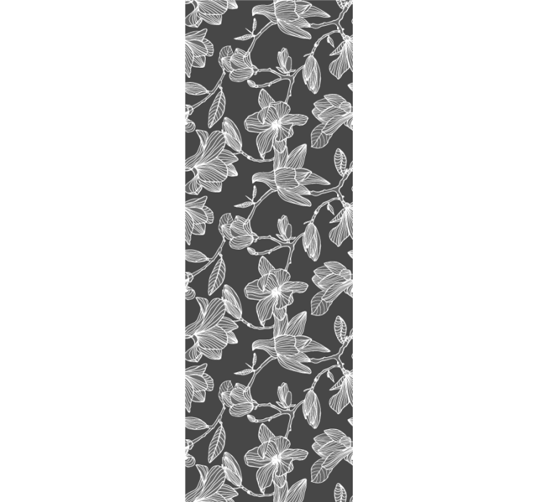 Brown blossom composition flowers wallpaper - TenStickers