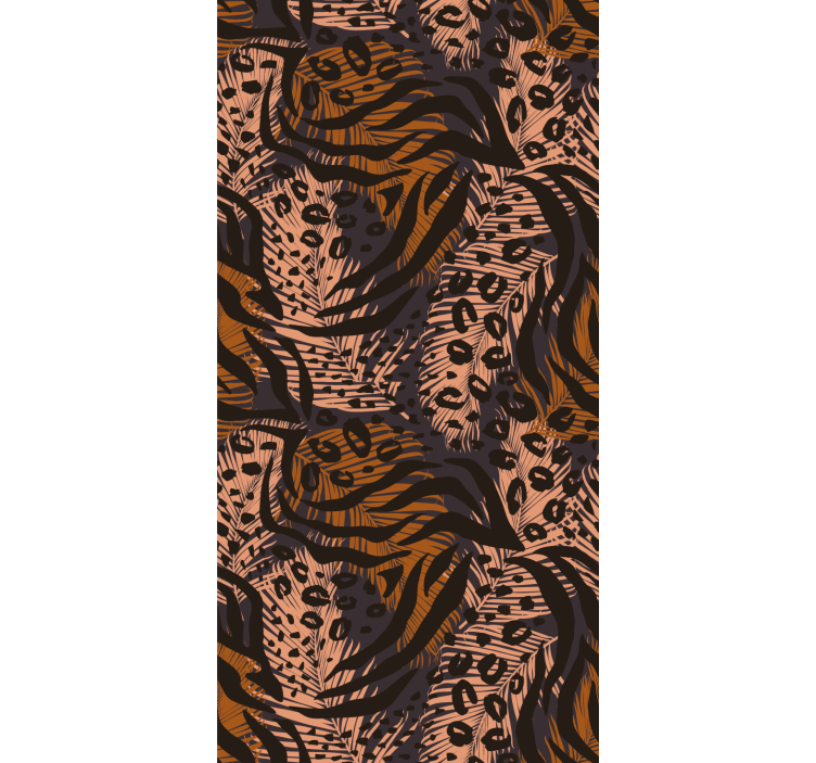 Tropical animal pattern leopard print wallpaper - TenStickers