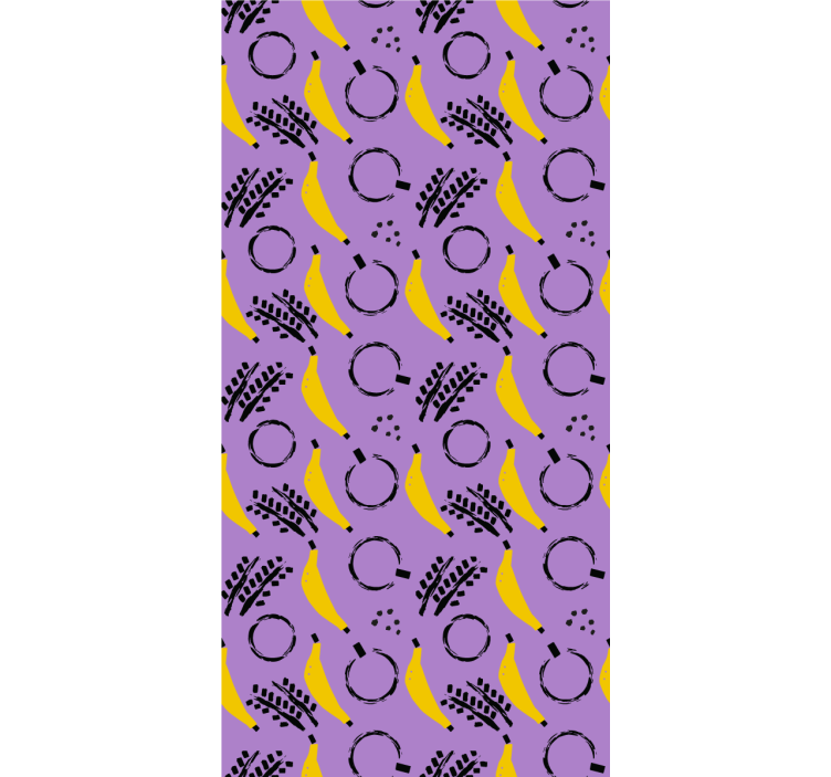 Bananas and Circles polka dots wallpaper - TenStickers