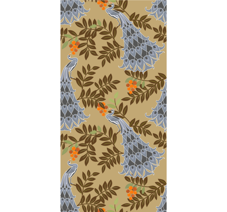 Elegant fowl design birds in wallpaper - TenStickers