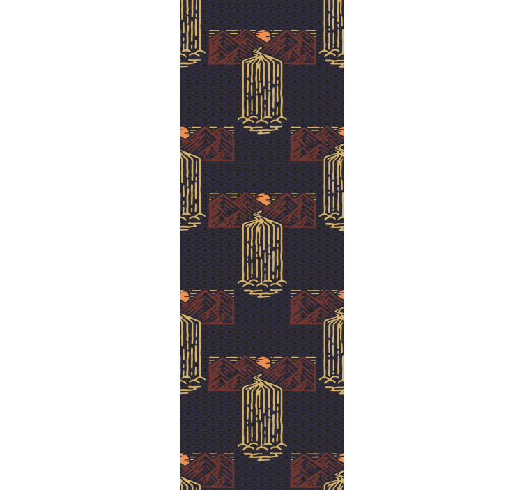 Retro wallpaper retro waterfall landscape - TenStickers