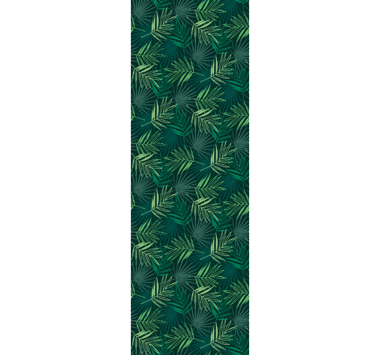 Realistic green pattern leaves wallpaper - TenStickers