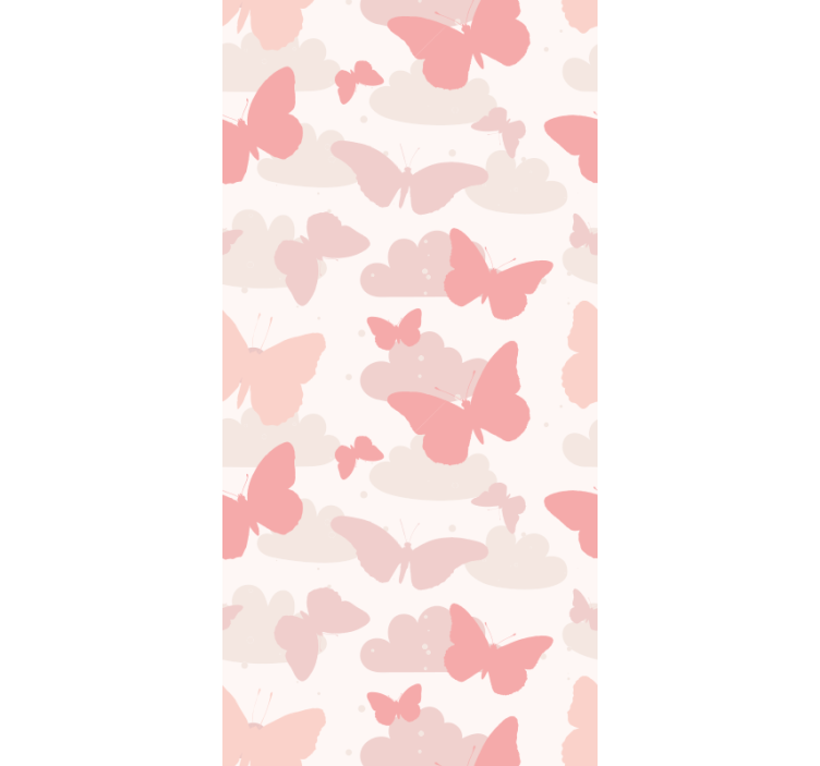 Cloud Pattern butterflies wallpaper - TenStickers