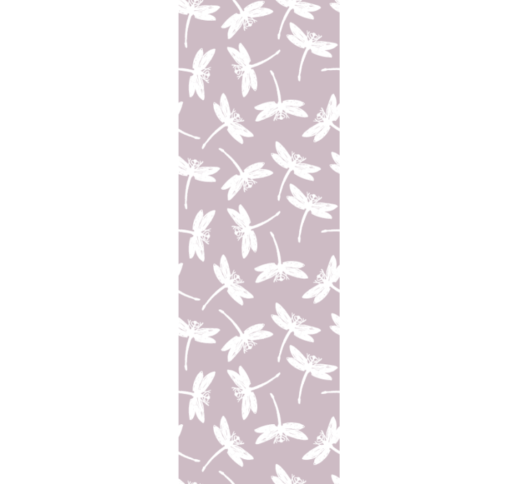 Purple dragonfly pattern butterflies wallpaper - TenStickers