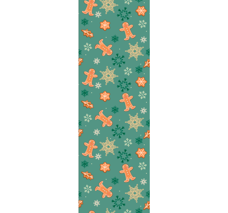 Holiday christmas wallpaper gingerbread theme - TenStickers