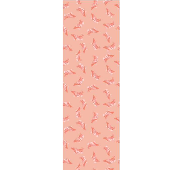 Birds in wallpaper elegant pink design - TenStickers