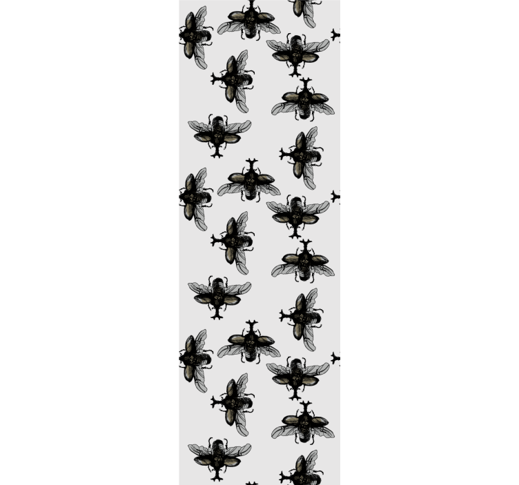 Black Insect Pattern animals wallpaper - TenStickers