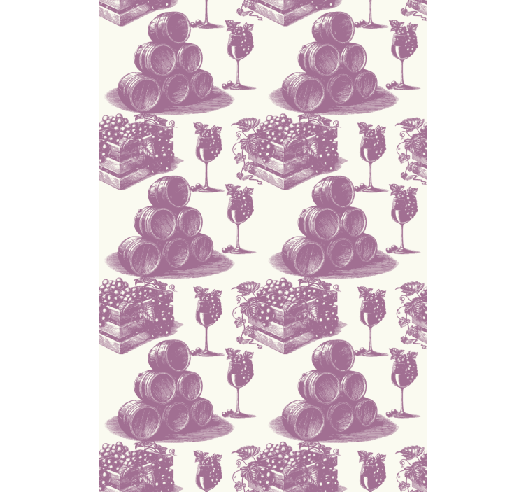 Grapes And Barrels custom wallpaper - TenStickers