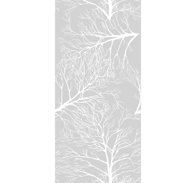 Grey branch pattern wallpaper of a tree - TenStickers