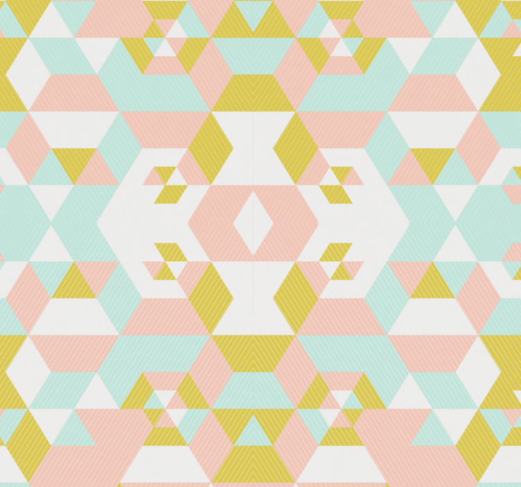 Geometric Pastel Pattern living area wallpaper - TenStickers