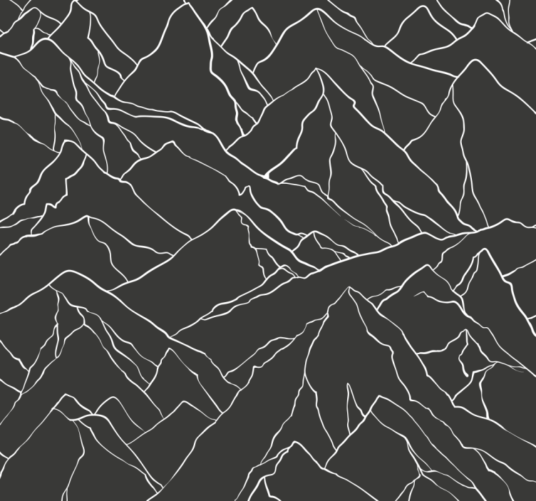 outlined mountains Modern Wallpaper - TenStickers