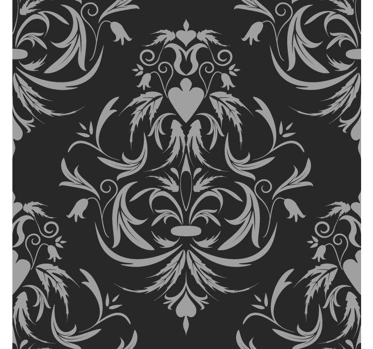 damask style pattern Baroque wallpaper - TenStickers