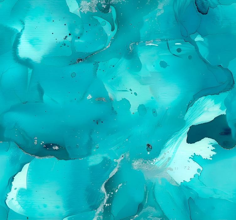 Blue waves abstract wallpaper - TenStickers