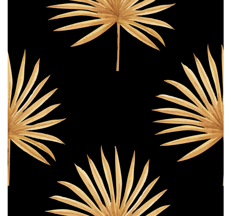 Fern pattern black wallpaper - TenStickers