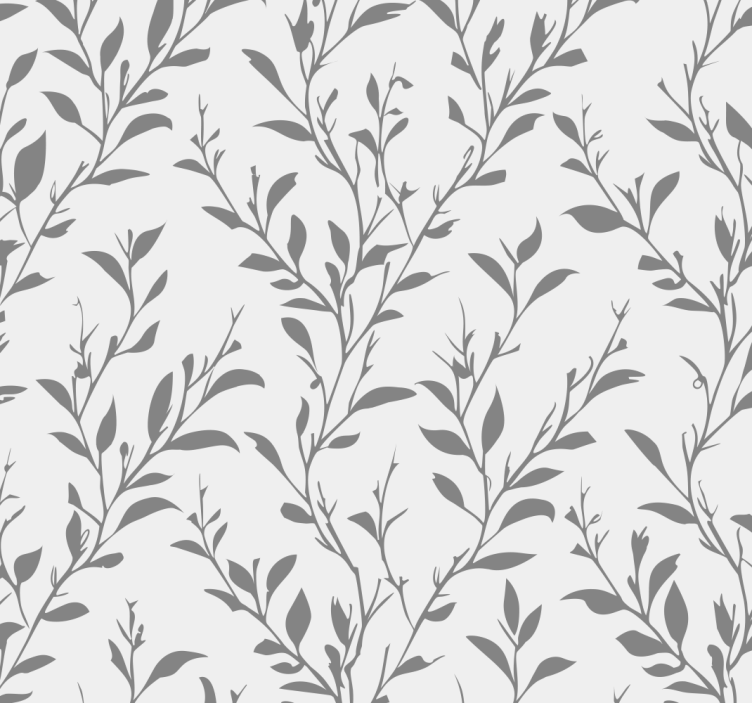 Olive leaves grey wallpaper - TenStickers