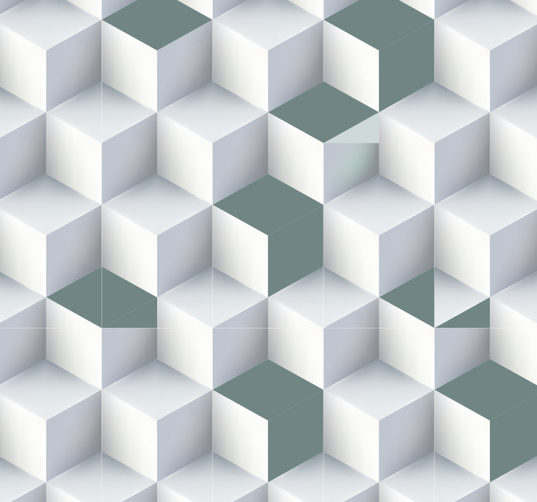 Geometric Cube Illusion wallpaper geometric - TenStickers
