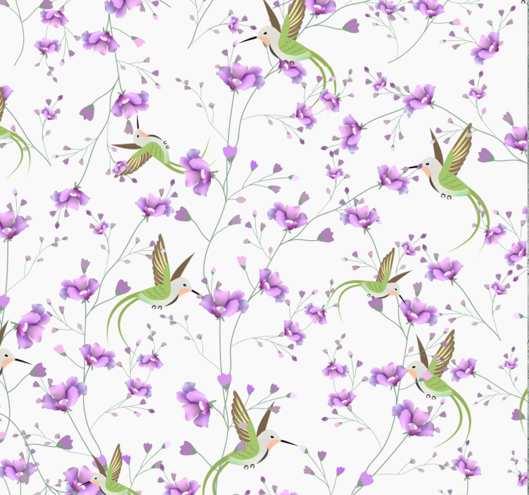 Floral Motif Elegance flowers wallpaper - TenStickers