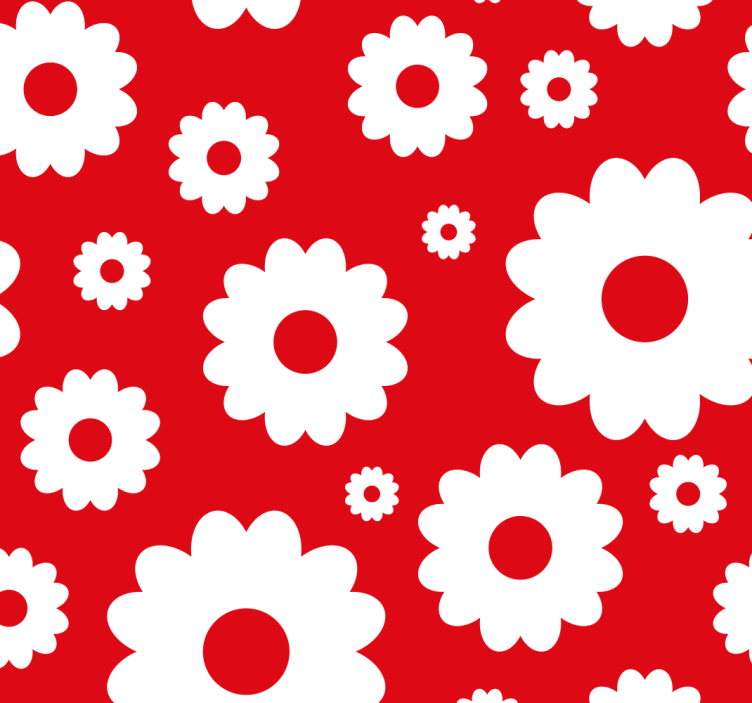 Floral Motif Display flowers wallpaper - TenStickers