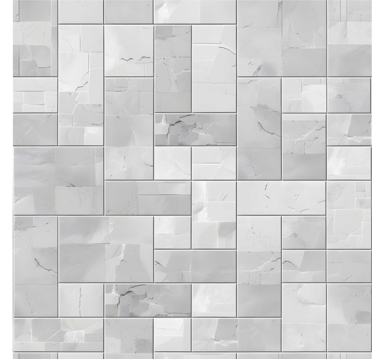 Grey tiles tile effect wallpaper - TenStickers