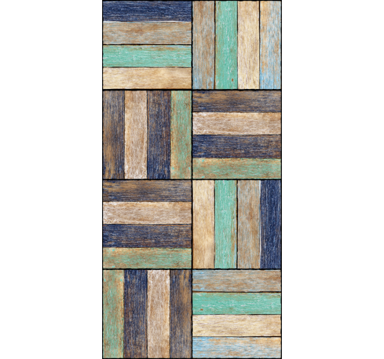 Rustic Wood Panels textured wallpaper - TenStickers