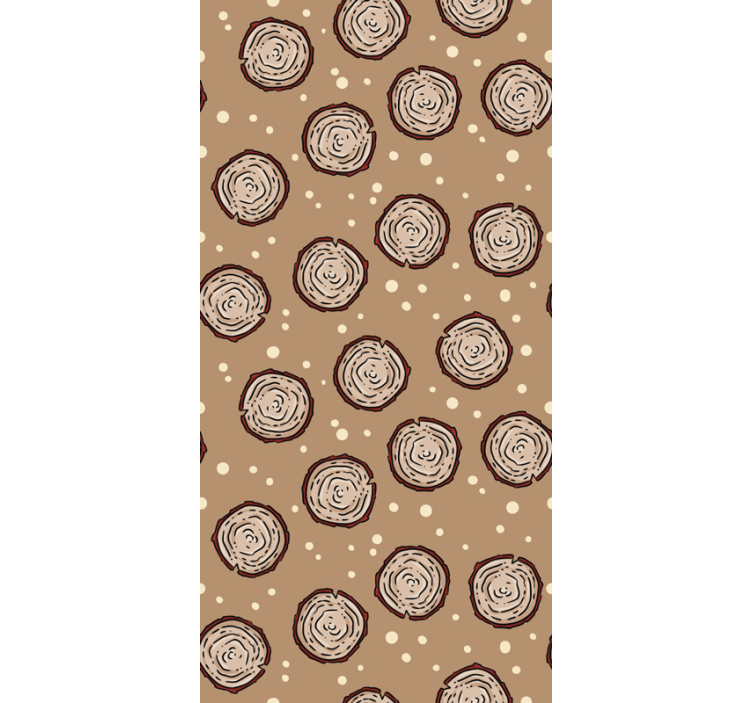Wood Slice Pattern textured wallpaper - TenStickers