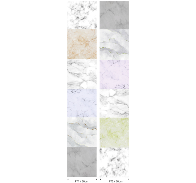 Textured mosaic marble effect wallpaper - TenStickers