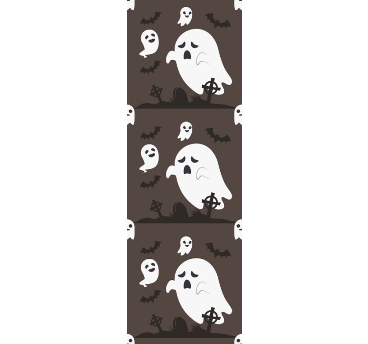 Ghostly Frights cute halloween wallpaper - TenStickers