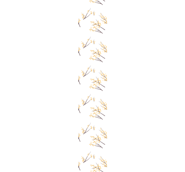 Delicate Floral Branches flowers wallpaper - TenStickers