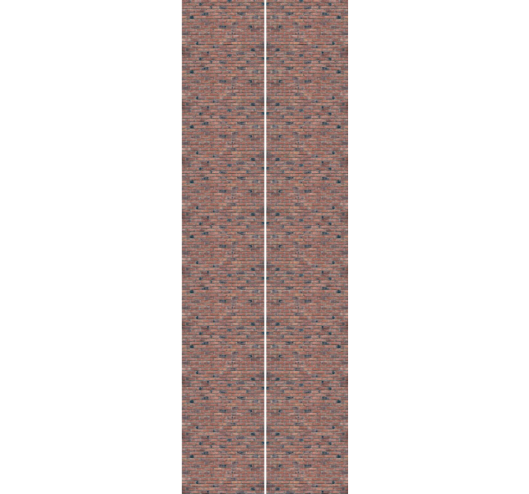 Classic red pattern bricks wallpaper - TenStickers